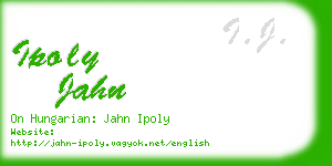 ipoly jahn business card